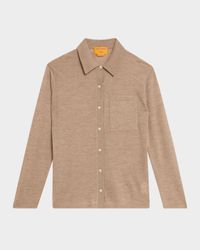 Showtime Cashmere Collared Button-Front Shirt