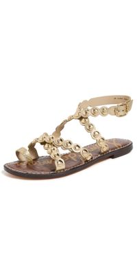 Sam Edelman Gloria Studded Sandals Gold 6.5