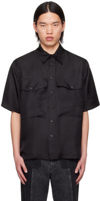 Sunflower Black Flap Pocket Shirt