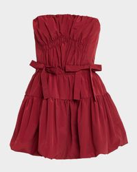 Kamilla Strapless Taffeta Bow Mini Dress
