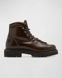 Men's Leather Lace-Up Hiking Boots