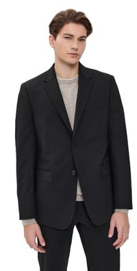 Theory Chambers Stretch Wool Blazer Deep Black 38R