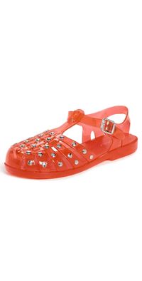 Intentionally Blank Ellery Studded Jelly Sandals Cherry 37