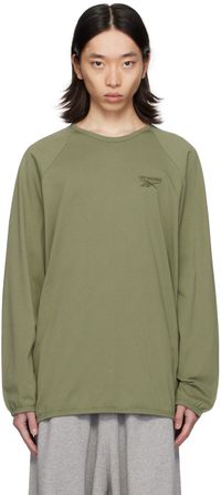 Hed Mayner T-shirt à manches longues vert édition Reebok
