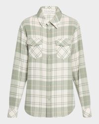 Sage Tartan Cashmere Flannel Shirt