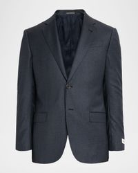 Men's 130's Wool Petite Check G Line Two-Piece Suit