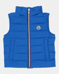 Boy's Ertavete Tricolor Zip Tape Vest, Size 12-14