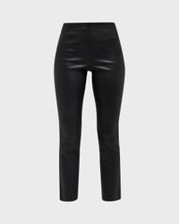 Cropped Leather Leggings