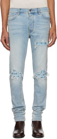 AMIRI Blue Crystal Starburst MX1 Jeans