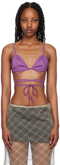 Maryam Nassir Zadeh Purple Mara Bikini Top