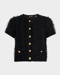 Swift Fringed Button-Down Sweater