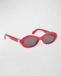 Men's Edison Acetate Oval Sunglasses