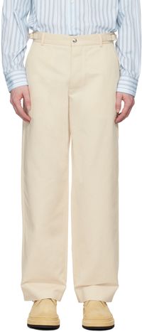 JACQUEMUS Pantalon Jean blanc cassé - Les classiques