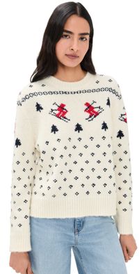 LE JEAN Ski Crew Sweater Ski Lodge XS