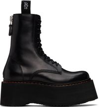 R13 Bottes noires à plateforme