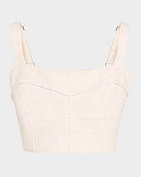 Faxon Textured Sleeveless Crop Top