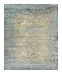 Aquamarine Hand-Knotted Rug, 6' x 9'