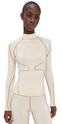 Halfdays Fay Merino Top Oat Milk M