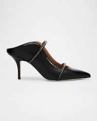 Maureen Studded Nappa Leather Double-Strap Mules