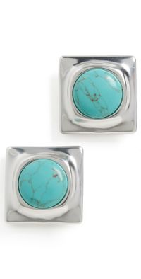 Ronny Kobo Joan Earrings Silver and Turquoise One Size