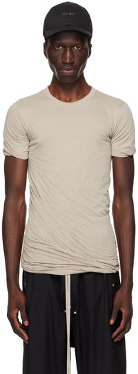 Rick Owens T-shirt blanc cassé en jersey double face - Porterville