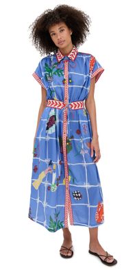 Carolina K Valerie Kaftan Picnic Blue XS/S