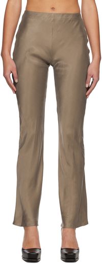 Yuzefi Pantalon asymétrique brun