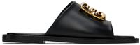 Givenchy Black 4G Liquid Flat Mule Sandals