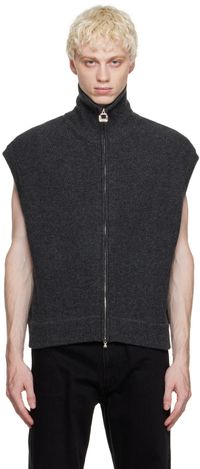 WOOYOUNGMI Gray Zip Vest