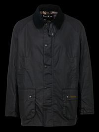 Barbour - Veste droite en coton ciré à poches - Taille XL - Bleu