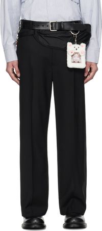 doublet Black Tailored Waist Pouch Trousers