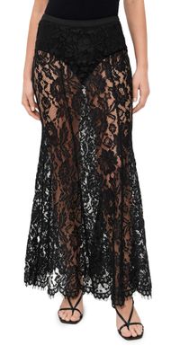 WAYF Cosette Lace Skirt Black L