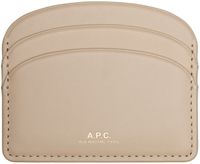 A.P.C. Beige Demi-Lune Card Holder