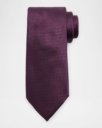 Men's Micro-Geometric Jacquard Silk Tie