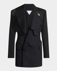 Bunny Lapel Brooch Compact Wool Jacket