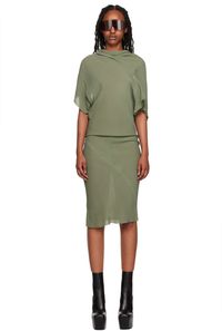 Rick Owens Green Seb Midi Dress