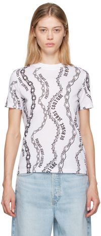 Versace Jeans Couture White & Black Chain Couture T-Shirt