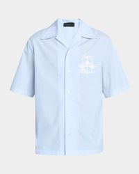 Men's Starburst Logo Poplin Camp Shirt