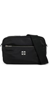 Tory Burch Virginia Nylon Shoulder Bag Black One Size