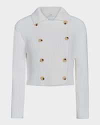 Double-Breasted Sweater Jacket