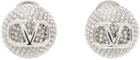Valentino Garavani Silver VLogo Signature Metal & Crystal Earrings