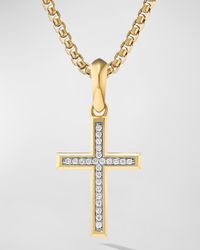 Men's Cross Pendant in 18K Gold, 24mm