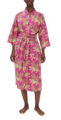 Printfresh Bagheera Long Robe Hot Pink S/M