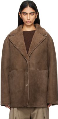 Loulou Studio Brown Cirebo Shearling Jacket