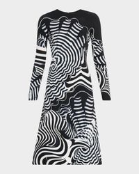 Reeve Abstract-Print Crepe Midi Dress
