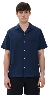 Portuguese Flannel Flam Camp Collar Shirt Navy XL