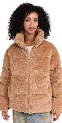 UGG Emmalyn Ugg Fluff Puffer Jacket Camel S