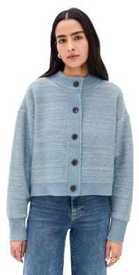 FRAME The Jacquard Femme Cardi Sky Blue Multi XL