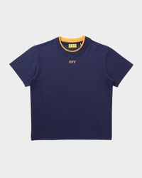 Boy's Off Stamp Logo Short-Sleeve T-Shirt, Size 14
