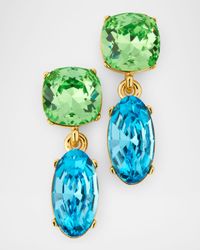 Crystal Two-Drop Earrings